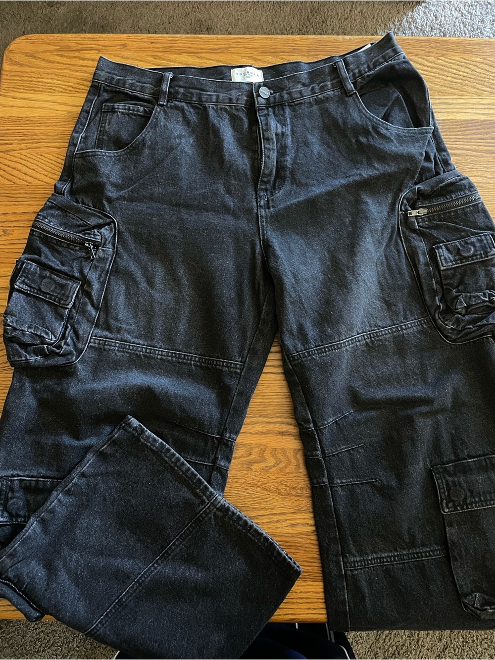 YoungLA black cargo pants